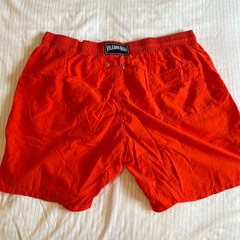 Vilebrequin Men Swim Trunks Solid XXXL Orange